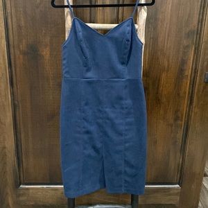 J.O.A. Los Angeles blue midi dress